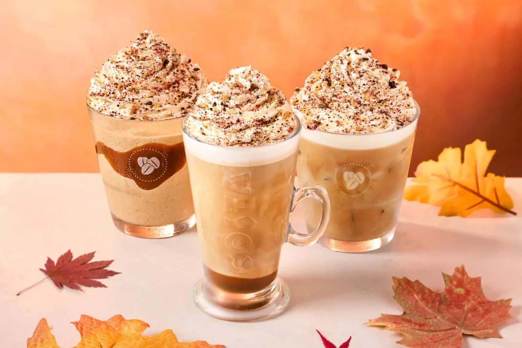 Costa Coffee Menu With Popular Hot Drinks